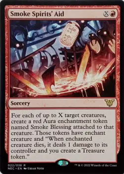 022/038 SMOKE SPIRITS' AID RARE KAMIGAWA: NEON DYNASTY COMMANDER MTG CARD - Image 1