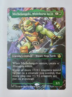 MTG Michelangelo Weirdness to 11 Borderless 0214 Teenage Mutant Ninja Turtles - Image 1