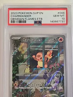 Charmander ⭐ 044/197 Obsidian Flames Elite Trainer Box 2023 Pokemon PSA 10 - Image 3