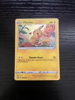 Pokemon TCG Pikachu Snowflake Stamp Promo SWSH153 - Image 1