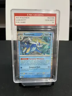 SAMUROTT 2025 RARE FOIL #051/086 Pokemon Card GRADED 10 TCG CCG - Image 1