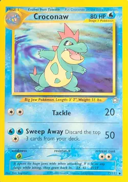 Pokemon TCG Croconaw Neo Genesis Unlimited Uncommon Card 32/111 - Image 1