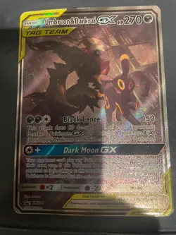 RARE Pokemon Umbreon & Darkrai GX SM241 Sm Holo UNDERVALUED BUY BEFORE ITS GONE - Image 1