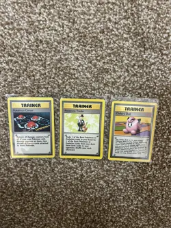 VINTAGE Pokemon Cards Base Set 1999 Trainer BUNDLE - Clefairy Doll + More - WOTC - Image 1