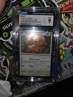 Pokemon TCG Destined Rivals - Eevee SVP 200 Black Star Promo (Cosmo Holo) PSA 9 - Image 5