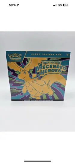 Pokemon TCG Mega Evolution Ascended Heroes ETB Elite Trainer Box Sealed - Image 1