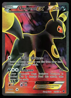 Umbreon EX 119/124 Full Art XY Fates Collide Pokemon Card small dent - Image 1