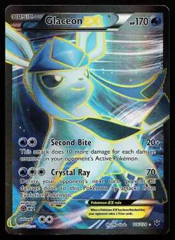 Glaceon EX 116/124 Ultra Rare Full Art XY Fates Collide Pokemon Card - Image 1