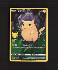 Pikachu 005/025 Celebrations Full Art Ultra Rare Holo Pokemon Card NM - Image 1