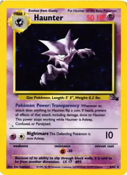 Pokemon TCG Haunter Holo 6/62 Fossil Unlimted LP/MP - Image 1