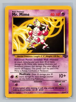 Pokemon TCG #22/64 Mr. Mime (22) Jungle Normal MP - Image 1