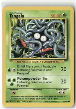 Pokemon Tangela 066/102 Normal Base Set Common - Image 1