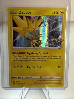 Zapdos 029/078 Holo Rare - 2022 Pokemon GO Set NM TCG Card - Image 3