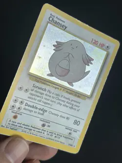 Pokemon TCG Chansey 3/102 Base Set Holo MP - Image 3