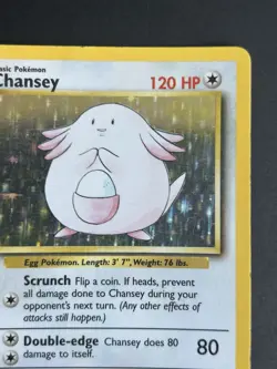 Pokemon TCG Chansey 3/102 Base Set Holo MP - Image 5