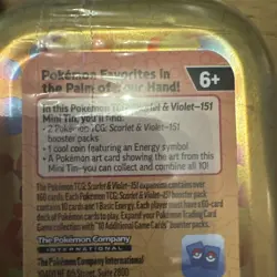 Pokemon TCG 1X Scarlet & Violet 151 Mini Tin and 1X prismatic tin - Image 3