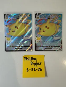 (3) Surfing & (2) Flying Pikachu VMAX Celebrations Pokemon 2021 - Image 4