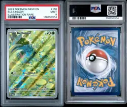 2023 POKEMON MEW EN-151 #166 BULBASAUR ILLUSTRATION RARE PSA 9 - Image 3