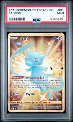 Mew Pokemon Celebrations 025 NM PSA 9 - Image 1