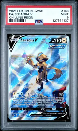 Zeraora V Chilling Reign Pokemon Sword & Shield Chilling Reign 166 NM PSA 9 - Image 1