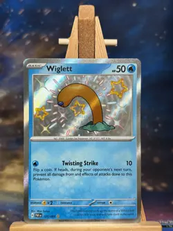 Pokemon - Scarlet & Violet Paldean Fates - Wiglett Baby Shiny 121/091 - NM - Image 1