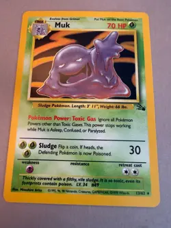 Muk 13/62 Holo Rare Fossil Pokemon TCG Unlimited WOTC 1999 LP - Image 1