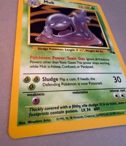 Muk 13/62 Holo Rare Fossil Pokemon TCG Unlimited WOTC 1999 LP - Image 2