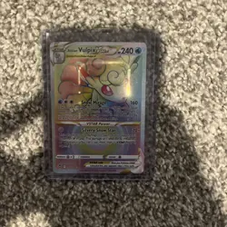 Pokemon Alolan Vulpix VSTAR 197/195 Silver Tempest Secret Rare Holo rainbow - Image 1