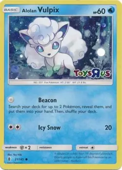 Alolan Vulpix - 21/145 - Toys R Us Promo PL/MP, French Pokemon Promos - Image 1