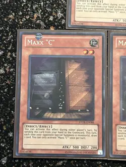 Yugioh 3x Maxx “C” STOR Secret Rare Unlimited. VLP - Image 3