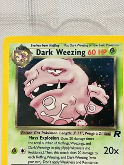 Dark Weezing - 14/82 - Pokemon Team Rocket Unlimited Holo Swirl💫Card WOTC Mint - Image 2