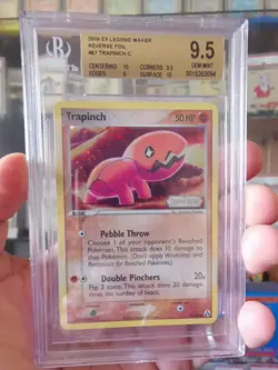 Pokemon Card 2006 PSA BGS 9.5 TRAPINCH Reverse Holo 67/92 EX LEGEND MAKER GEM - Image 1