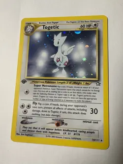 Pokemon TCG Togetic Neo Genesis 16 Holo 1st Edition Holo Rare Card - Image 1