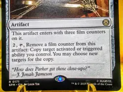 Peter Parker's Camera rare magic the gathering spider-man trading card singles - Image 2