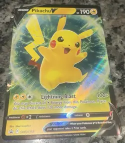 Pikachu V SWSH198 NM Holofoil Promo Rare Pokemon Card - Image 1