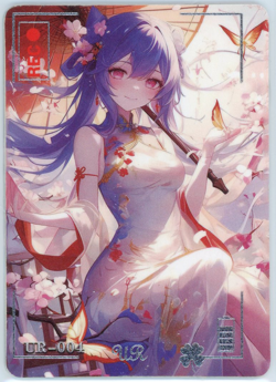 ❤KEQING - Goddess Story Anime Waifu Card - MIDNIGHT GIRL - UR-004 - GENSHIN - Image 1
