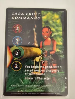 Tomb Raider CCG B128 - Lara Croft, Commando - Big Guns Rare Card - Image 1
