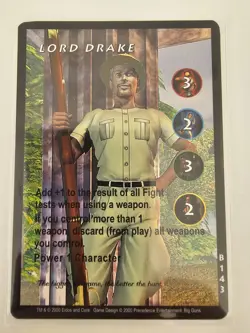 Tomb Raider CCG B143 - Lord Drake - Big Guns Rare Card - Image 1