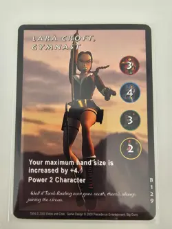 Tomb Raider CCG B129 - Lara Croft, Gymnast - Big Guns Rare Card - Image 1