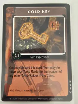 Tomb Raider CCG B110 - Golden Key - Big Guns Rare Card - Image 1