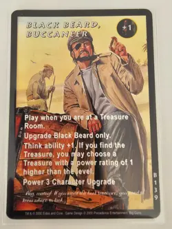 Tomb Raider CCG B139 - Black Beard, Buccaneer - Big Guns Rare Card - Image 1