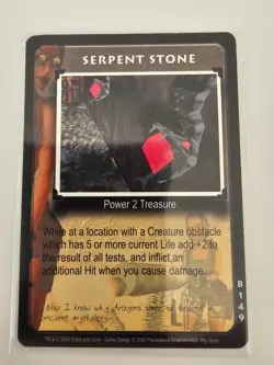 Tomb Raider CCG B149 - Serpent Stone - Big Guns Rare Card - Image 1
