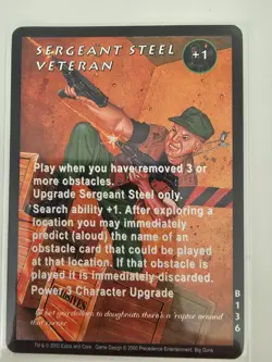 Tomb Raider CCG B136 - Sergeant Steel, Veteran - Big Guns Rare Card - Image 1