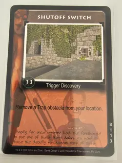 Tomb Raider CCG B113 - Shutoff Switch - Big Guns Rare Card - Image 1