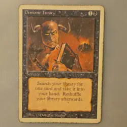 Magic: The Gathering Demonic Tutor Sorcery Card Douglas Shuler - Image 1