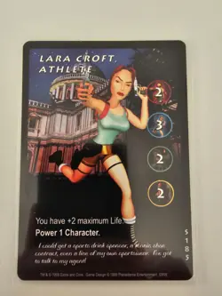 Tomb Raider CCG S185 - Lara Croft, Athlete - Slippery When Wet Rare Card - Image 1