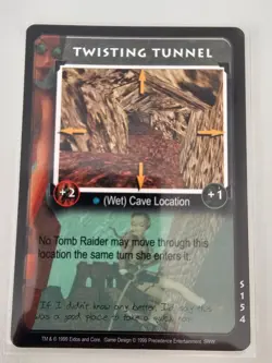 Tomb Raider CCG S154 - Twisting Tunnel - Slippery When Wet Rare Card - Image 1