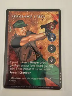 Tomb Raider CCG S196 - Sergeant Steel - Slippery When Wet Rare Card - Image 1