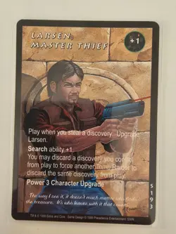 Tomb Raider CCG S193 - Larsen, Master Thief - Slippery When Wet Rare Card - Image 1