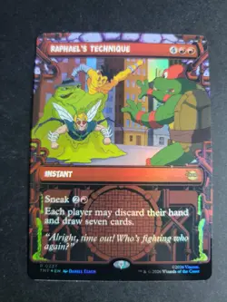 Raphael's Technique (Showcase Foil) Rare MTG Ninja Turtles - Image 1